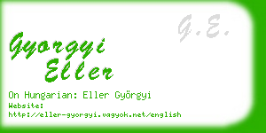 gyorgyi eller business card