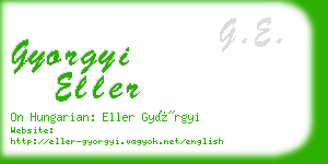 gyorgyi eller business card